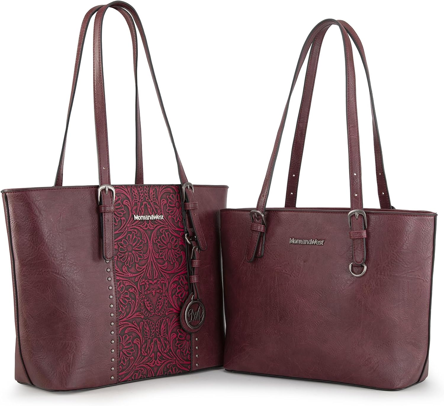 Montana West Tote Bag for Women Purse and Handbags Set Embossed Collection Purse 2Pcs Set