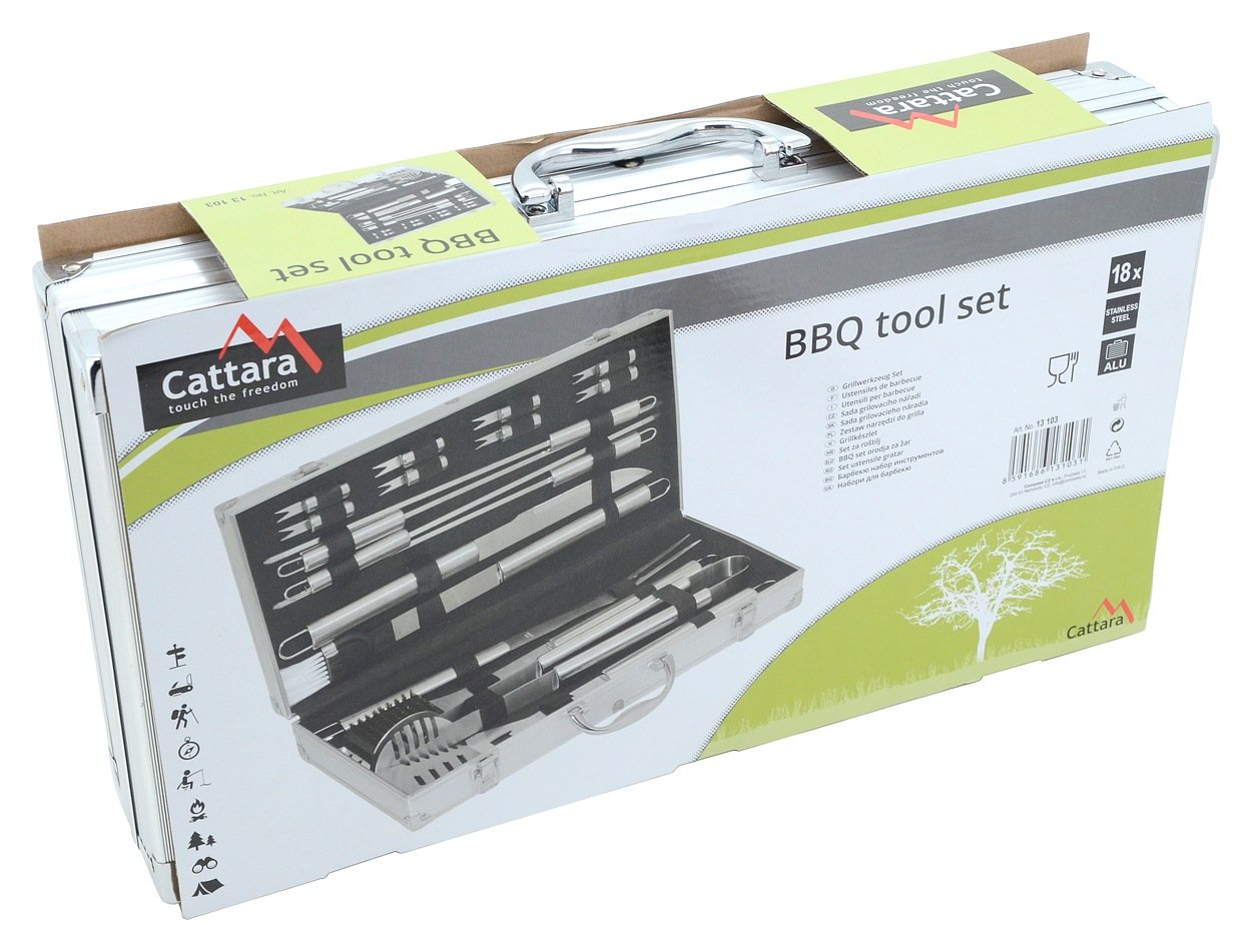 13103 Grillbesteck im Alukoffer (18 Stücke)