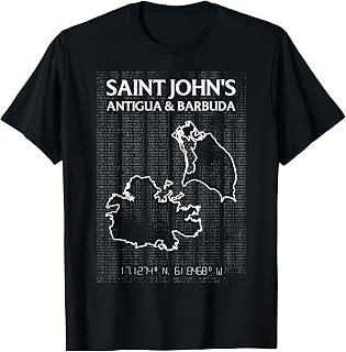 St John's Antigua and Barbuda Country Capital City Patriotic T-Shirt