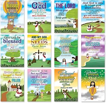 置物 prayers God's Blessing Christian Living Poster (24-Pack) - Church Memory