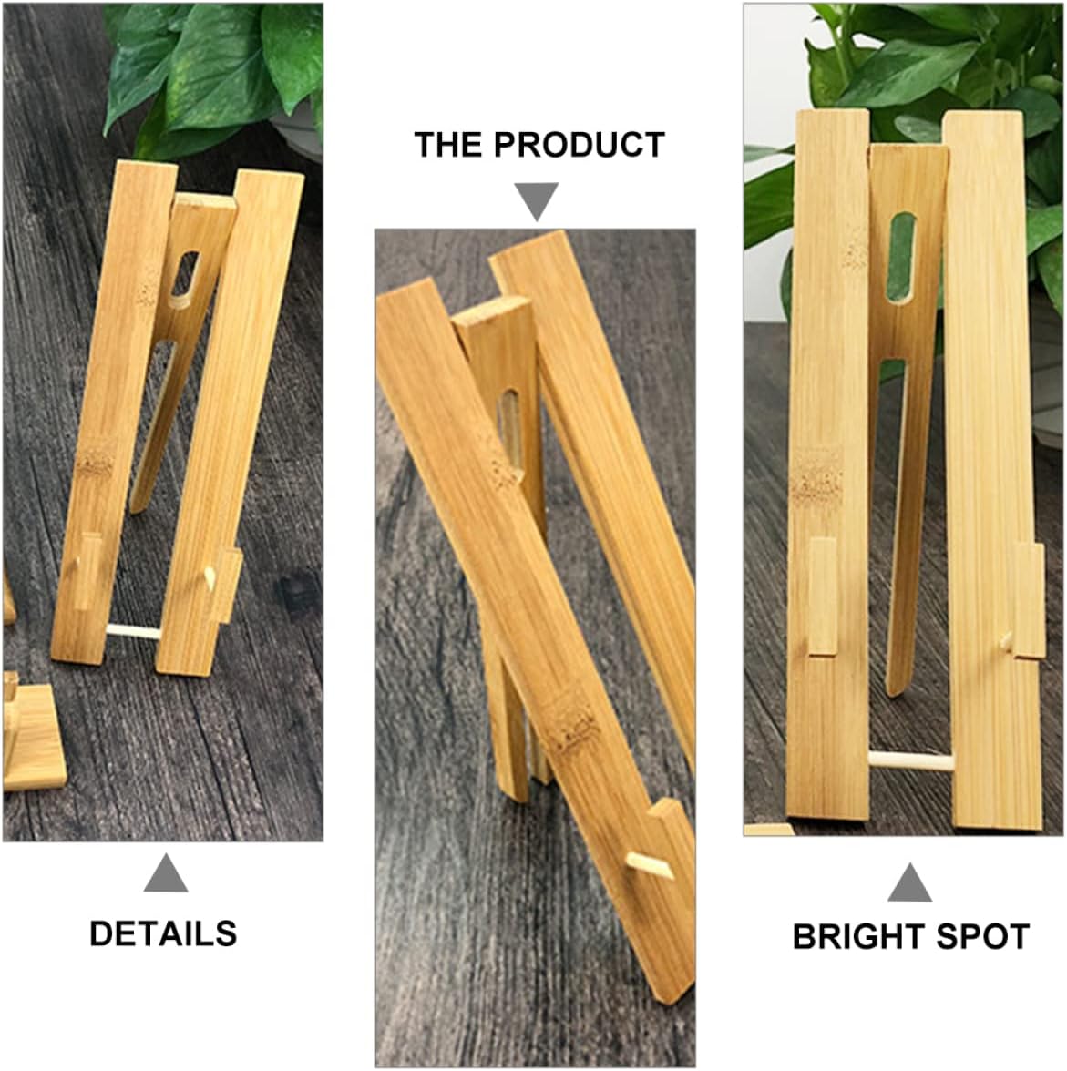2pcs Folding Fan Display Rack Stable Placement Phyllostachys Pubescens image 2