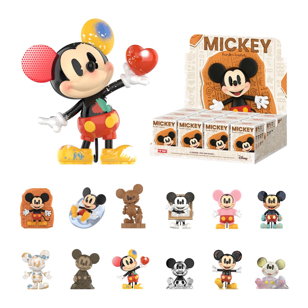 Mickey Boundless Creativity 4体セット Pop Mart Mickey Boundless Creativity / Glaze Mickey | MercadoLivre