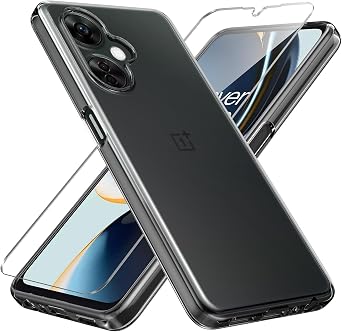 OnePlus Nord N30 5G/CE3 Lite Case with Tempered Glass Screen Protector, Shockproof TPU Protection, Clear