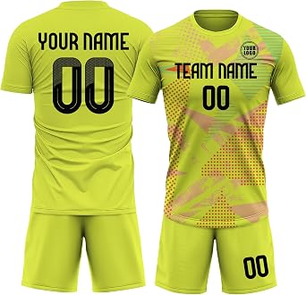 Custom Soccer Jersey Men Women Youth Boys, Athletic Shirts with Name Number Logo, Goalie Jersey Camisetas de Futbol Set