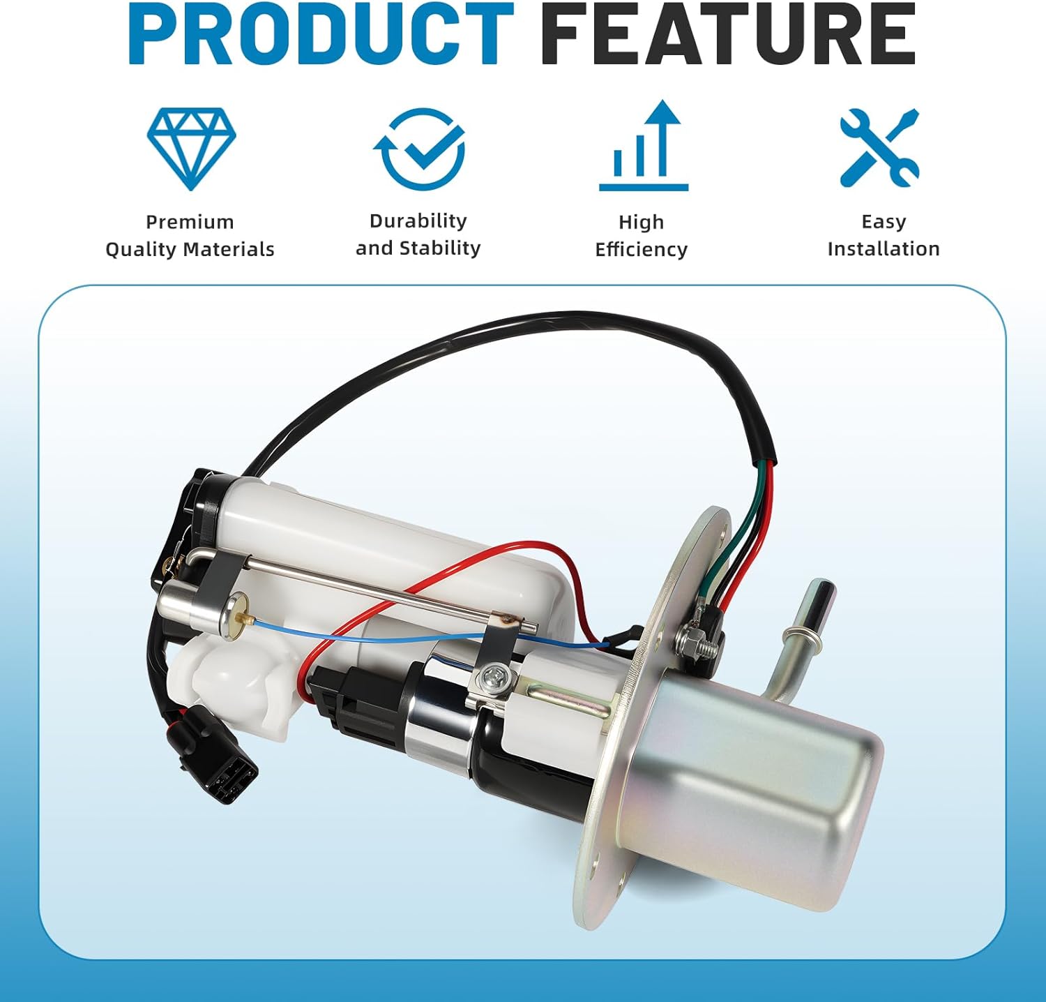 49040-0814 Electric Fuel Pump Assembly Fits for 2005 2006 Kawasaki Ninja ZX-6R/ZX6-RR, Replace 490400814