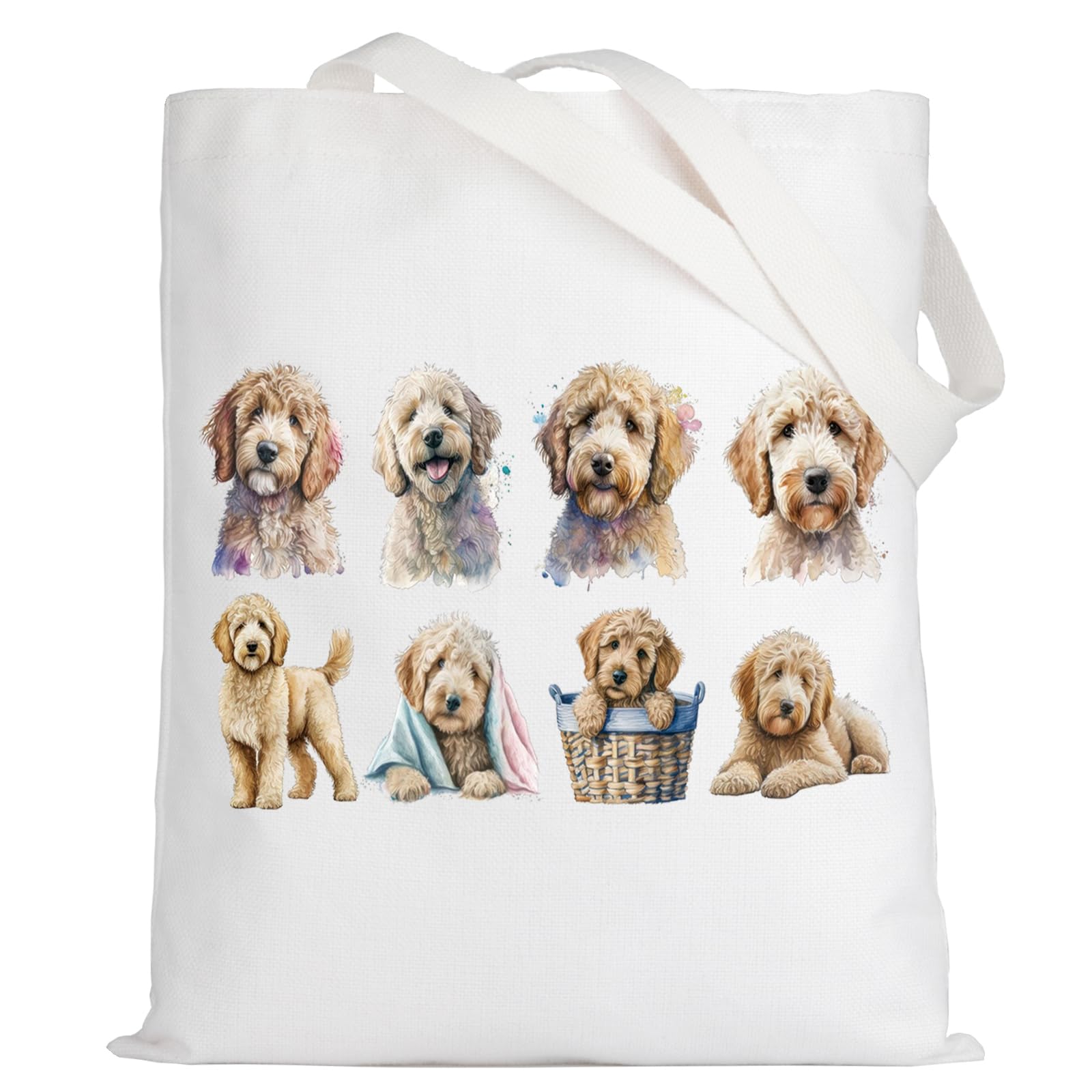 LEVLO Cosmetic Makeup Bag Gift - Cockapoo Dog Mom Travel Pouch, L, Cockapoo Tote Bag