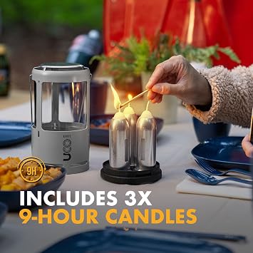 UCO Candlelier Candle Lantern, Candle Lanterns for Real Candles, Perfect Outdoor Gear for Camping or for Power Outages, Includes 3 Long Burning Candles