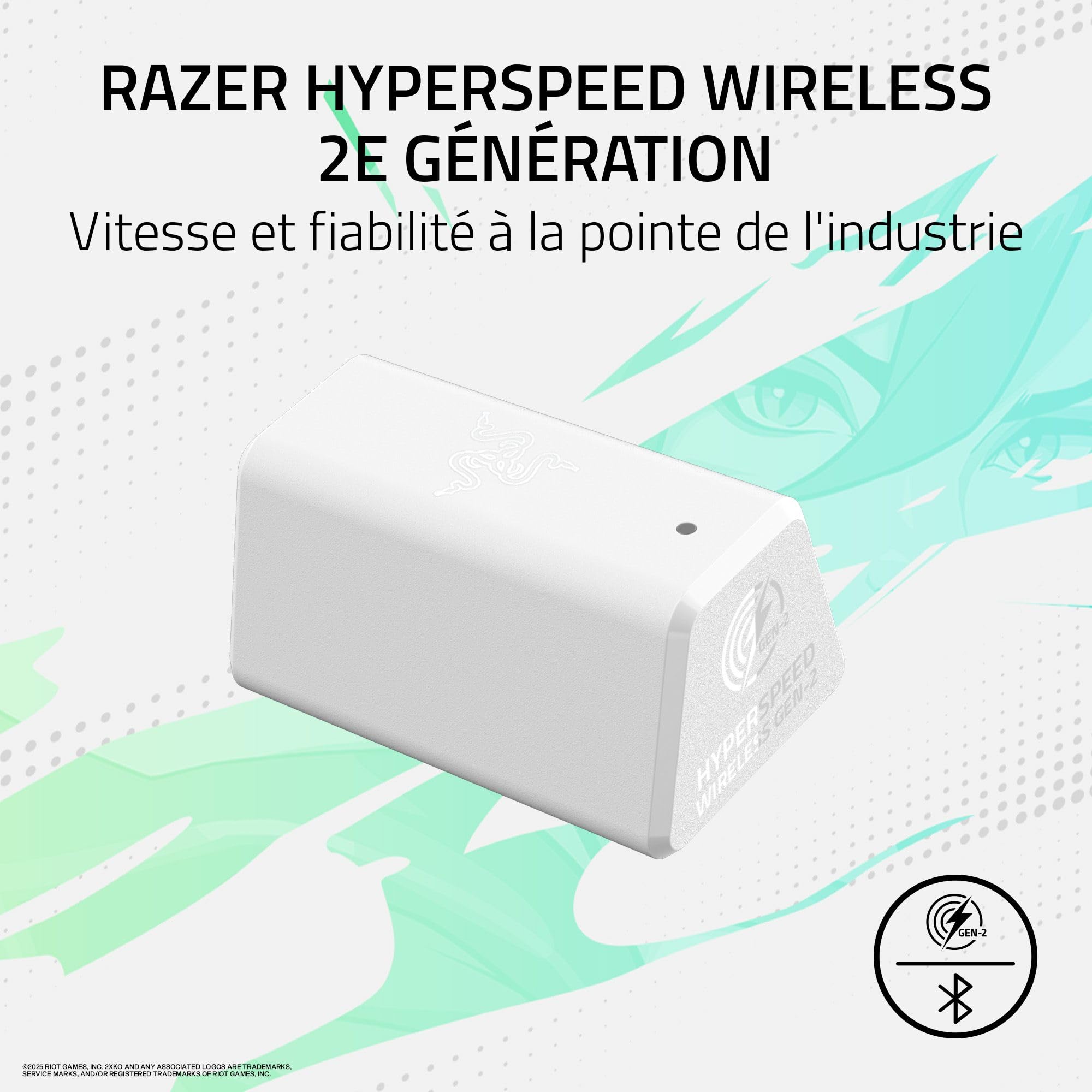 Razer BlackShark V3 Pro 2XKO Edition - Casque sans Fil pour e-Sport avec ANC - Réduction Active du Bruit - Haut-parleurs Triforce 50 mm - HyperSpeed 2,4 GHz et Bluetooth - Xbox/PC | 2XKO