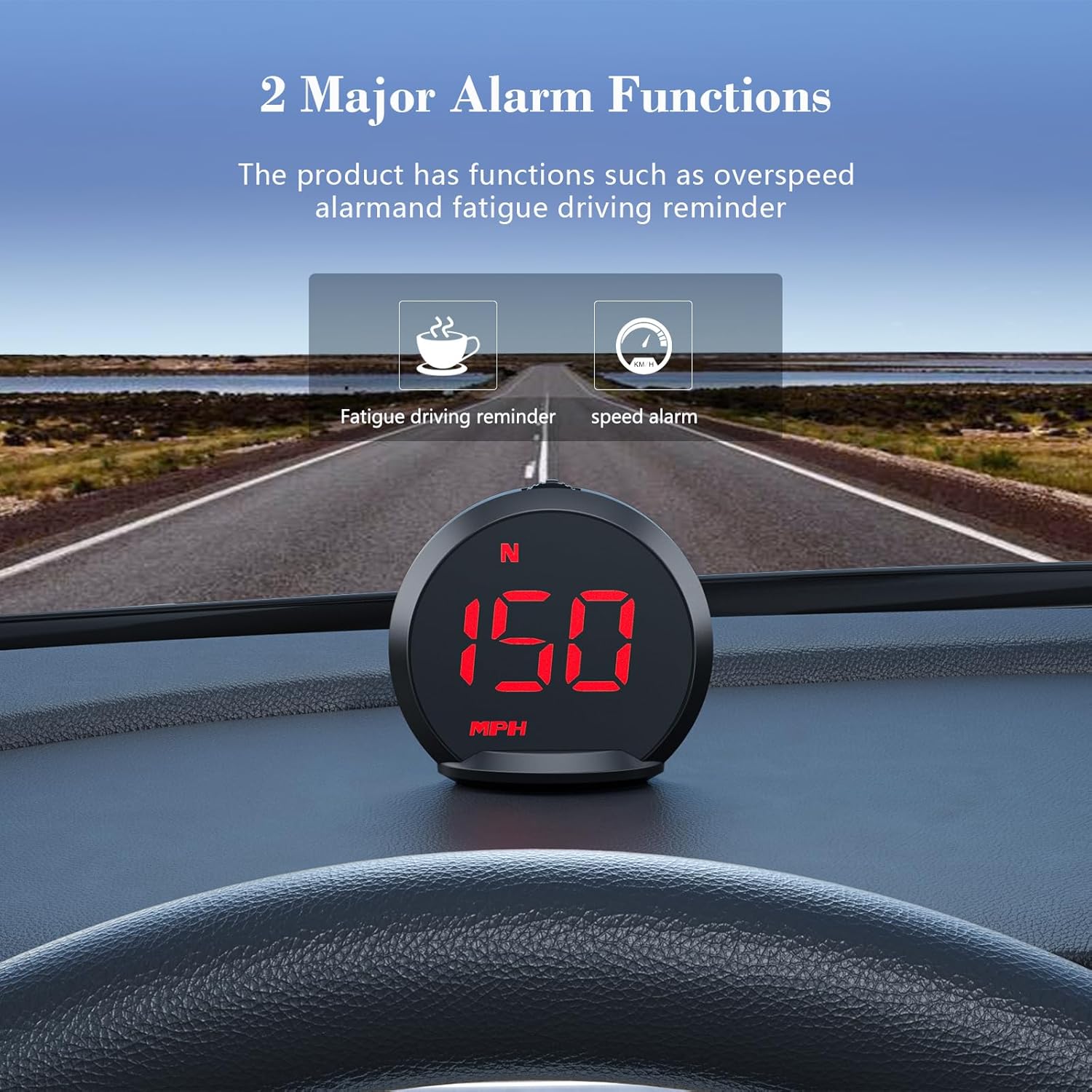 G13 GPS Speedometer, Universal Digital GPS Speedometer with Color Font , USB Connection, HUD Display Suitable for All Vehicles, Plug and Play.