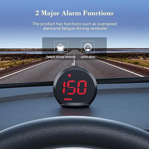 Miniatura 3 de Velocímetro GPS G13, velocímetro GPS digital universal con fuente de color, conexión USB, pantalla HUD adecuada para todos los vehículos, Plug and