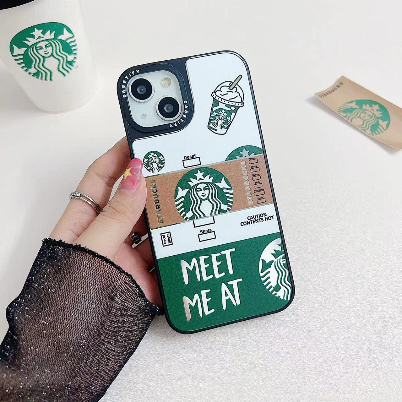 A.S. PLATINUM TPU+PC New Luxury Starbuck Print Design Mobile Phone