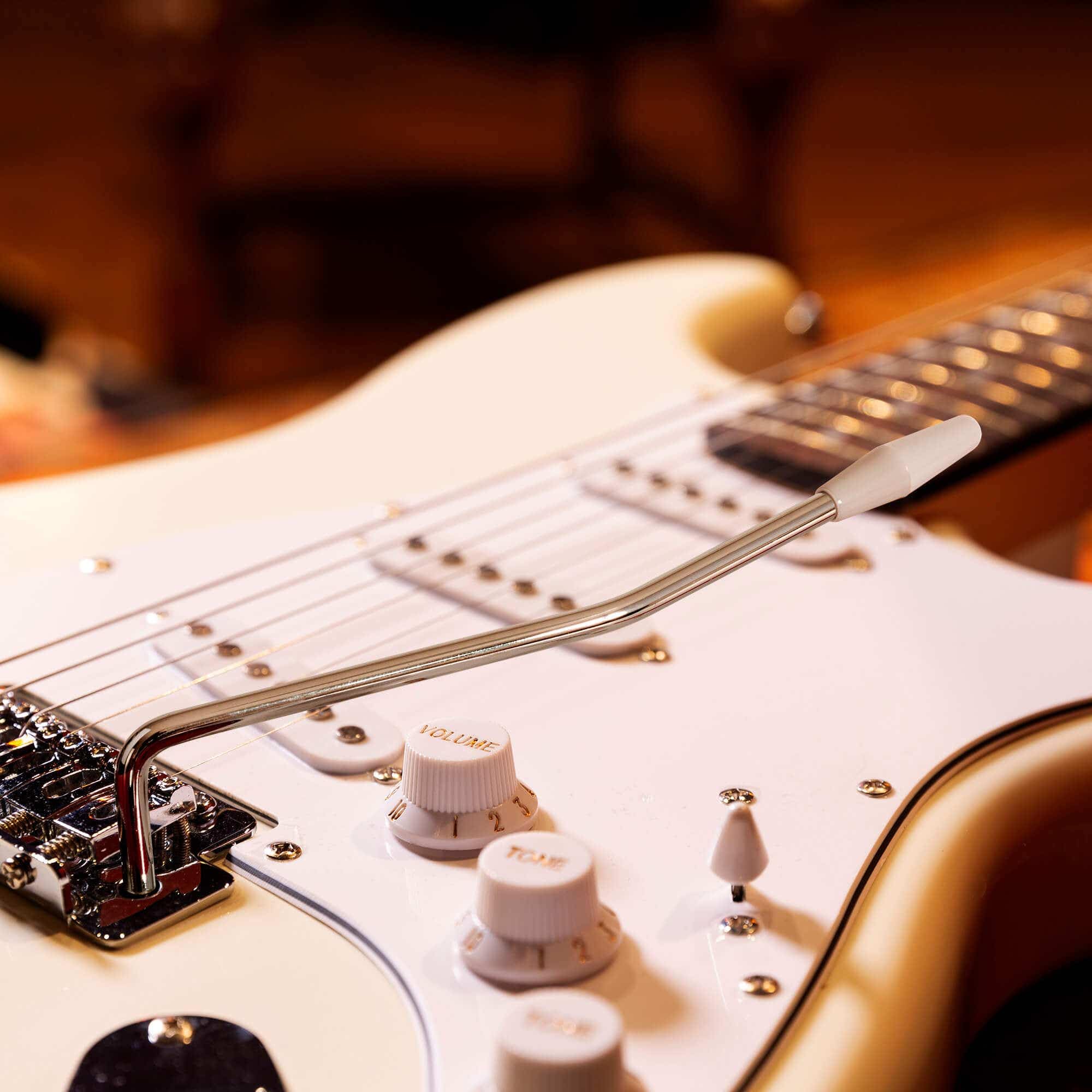 MAX GigKit Set de Guitare Électrique avec Support de Guitare - Blanc, Idéal pour Débuter la Guitare