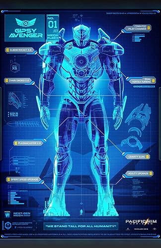 Miniatura 4 de Pacific Rim Uprising Gipsy Avenger - Kit de figuras de rompecabezas de madera 3D (145 piezas) con póster, juguete de réplica de películas en 3D, no