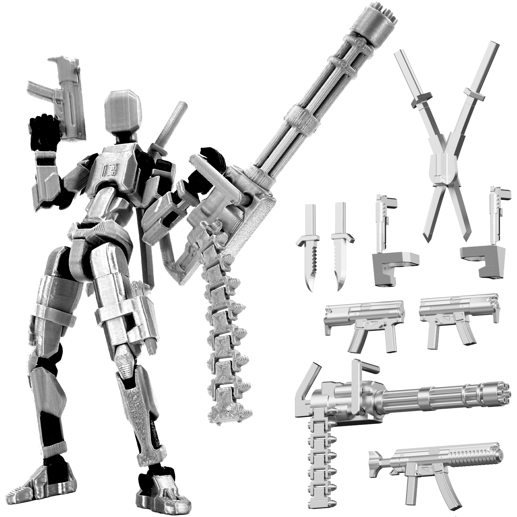 Amazon.com: Gatling Gun T13 Titan 13 Action Figure Set【Assembled