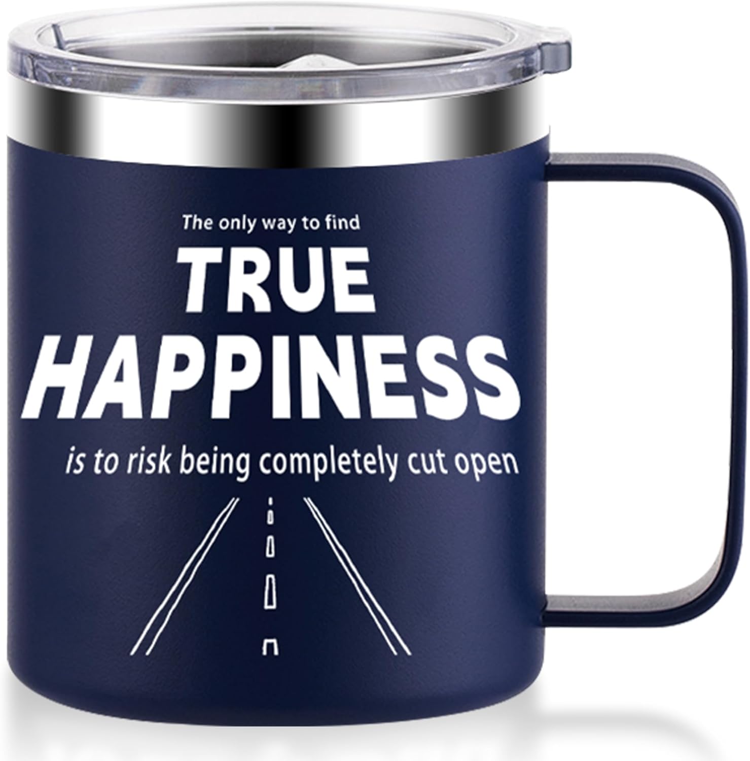 Birthday Gifts for Men - Inspirational Coffee Mug for Valentines Day & Fathers Day, Personalized Gifts for Him, Boyfriend, Husband, Grandkids, Dad, Grandpa, Best Friend, 14oz, Navy Blue