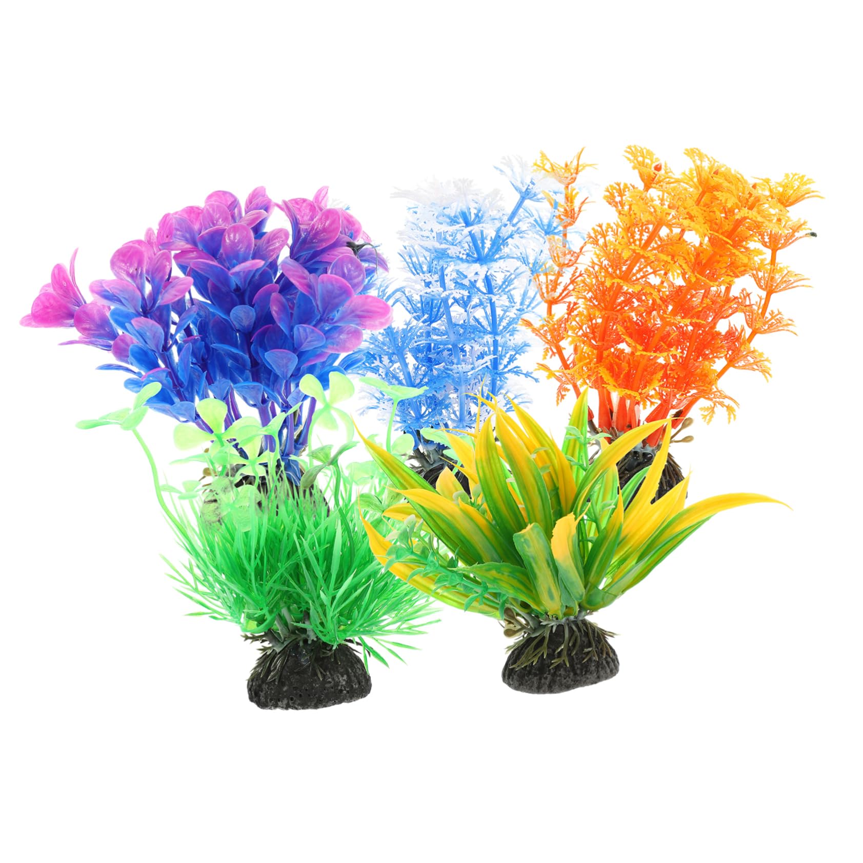 Alipis 5 Set Piante Paesaggistiche per Acquari UV Potere Impianti Piante Acquatiche Pianta Decorazioni per Acquari da Acquario Decorazioni per D'acquario Plastica 5 Pezzi*5
