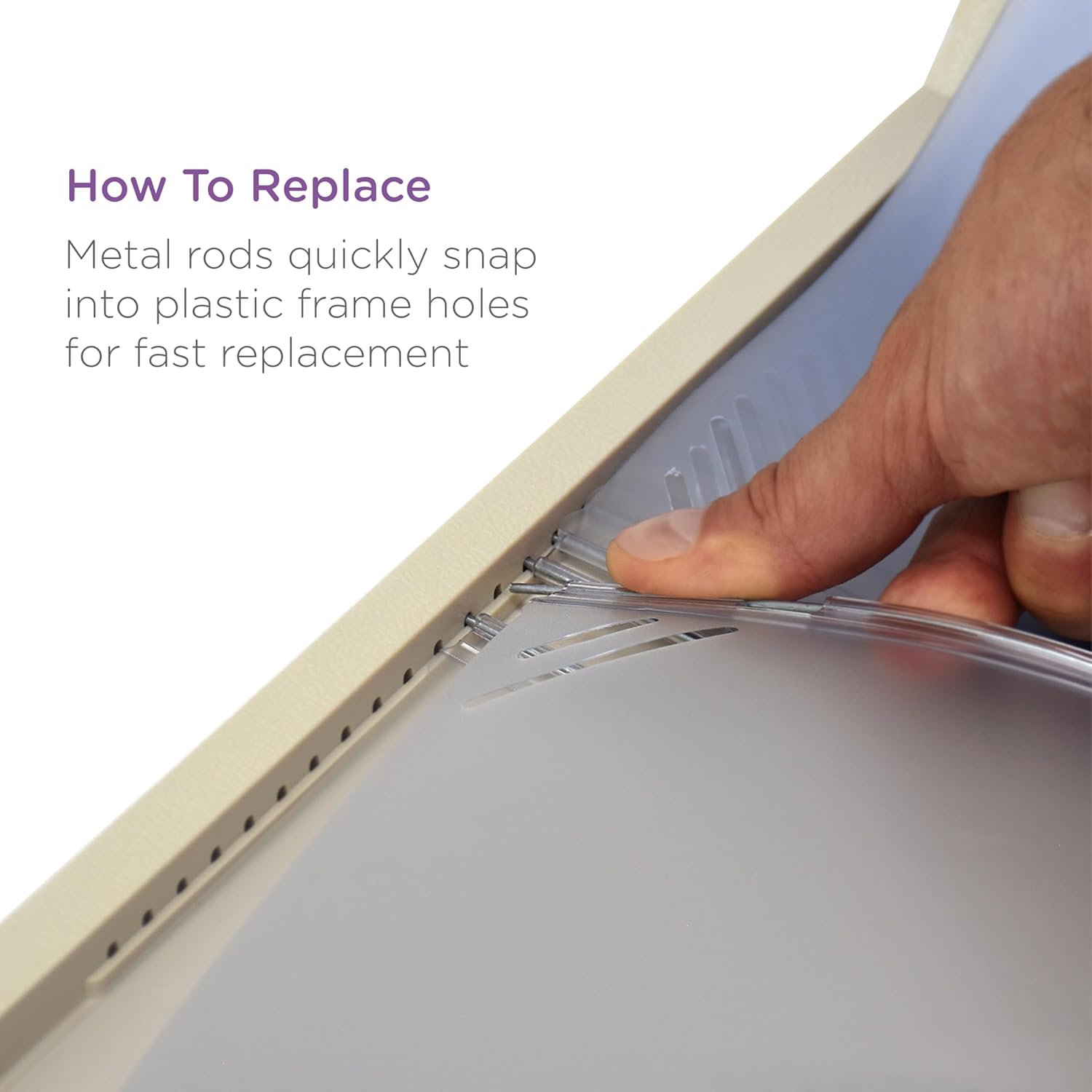 Carstens Replacement Vinyl Pockets with Rods for Kardex-Visitray Document Filing Systems, 11" x 8.5" (Pack of 10)