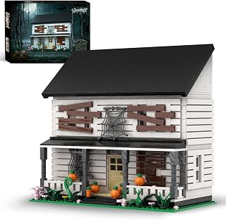 Halloween Haunted House Building Set, Ideal Gift for Adults, 14+, 1398 PCS | Halloween Themed House Model Kit, Collectible Home Desktop Display Decor, Compatible with Major Brand