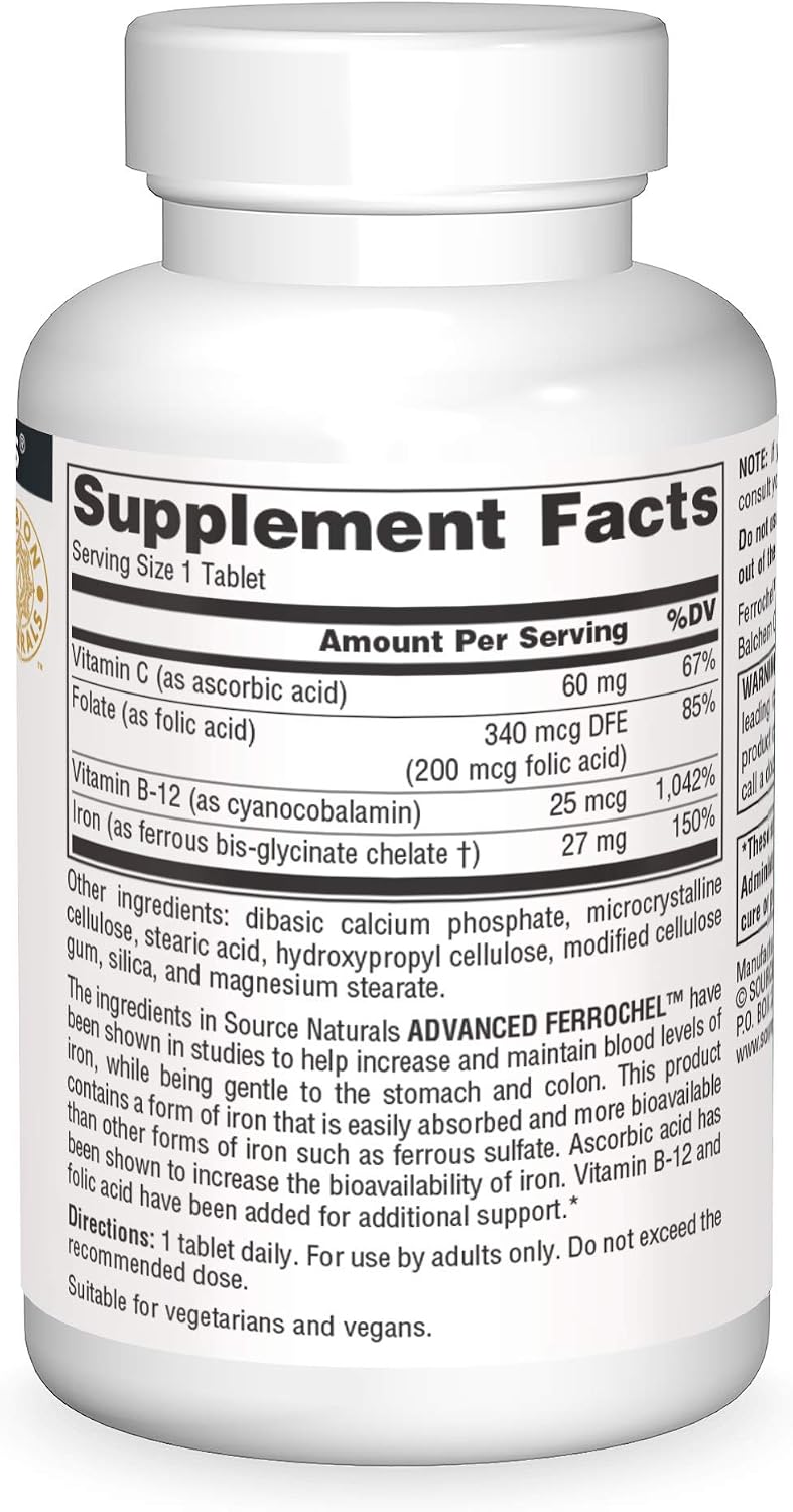 Source Naturals, Advanced Ferrochel - 180 tabs