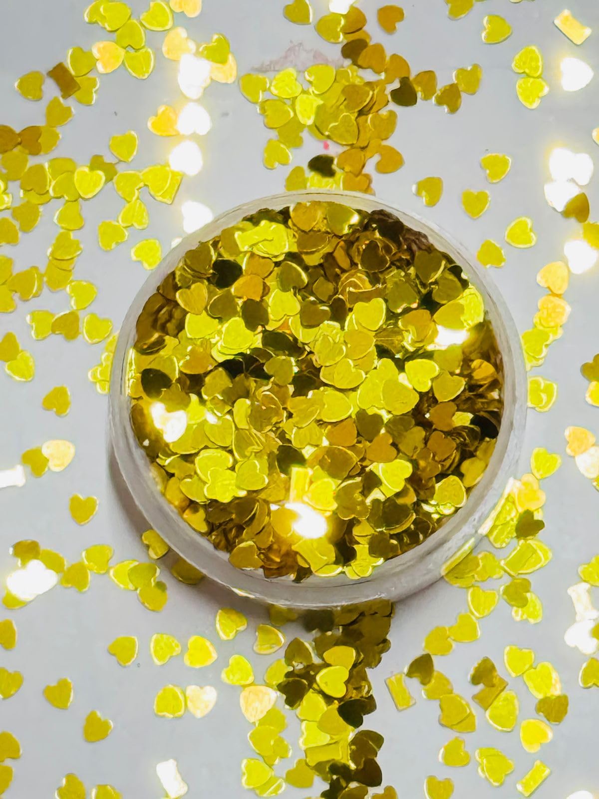 Premium Golden Heart Shape Glitter, 20g Metallic Confetti Sequins for Resin Art, Nail Art, Scrapbooking, Valentine Decoration, DIY Crafts-image-29