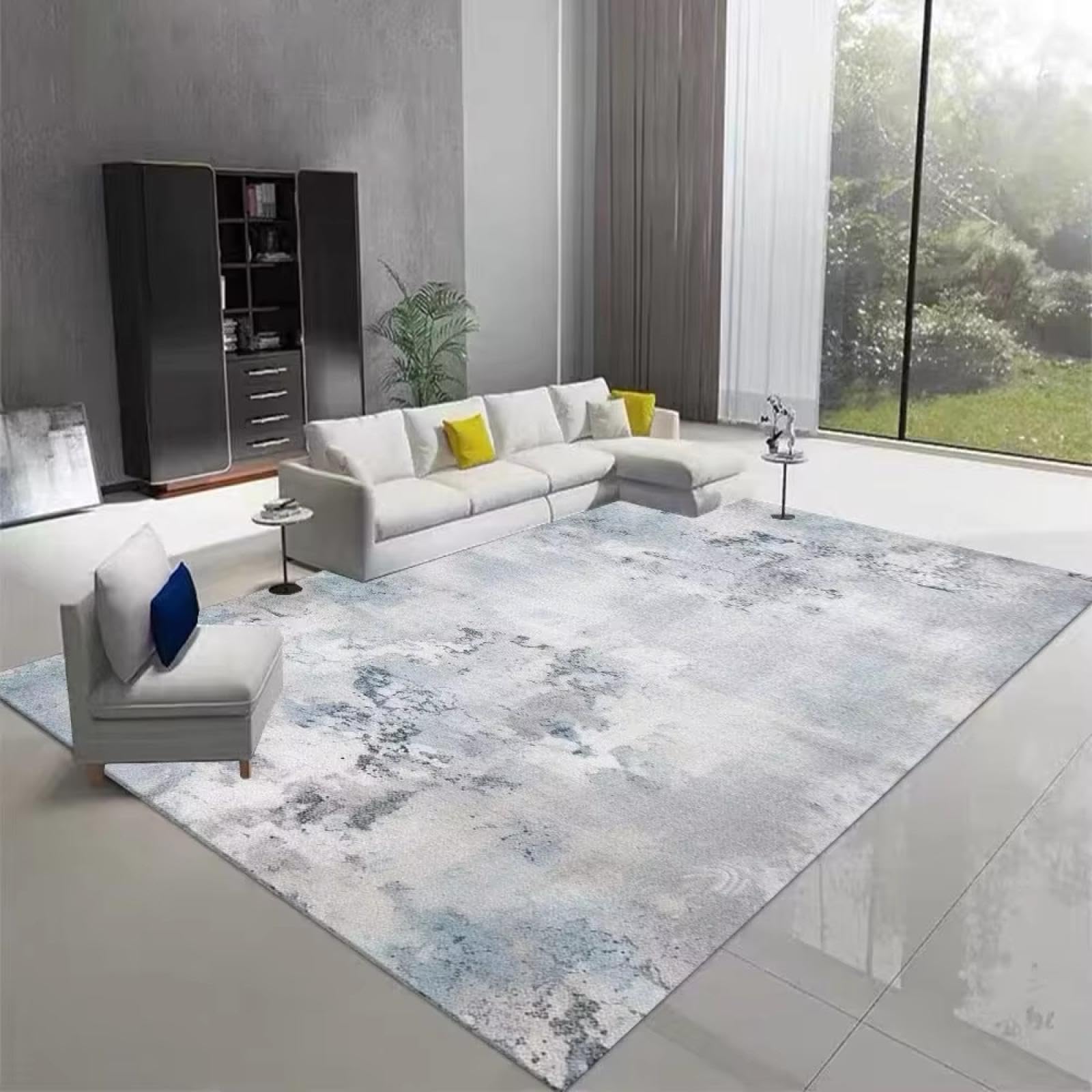 Tapis moderne abstrait grand format 140x200 salon chambre canapé