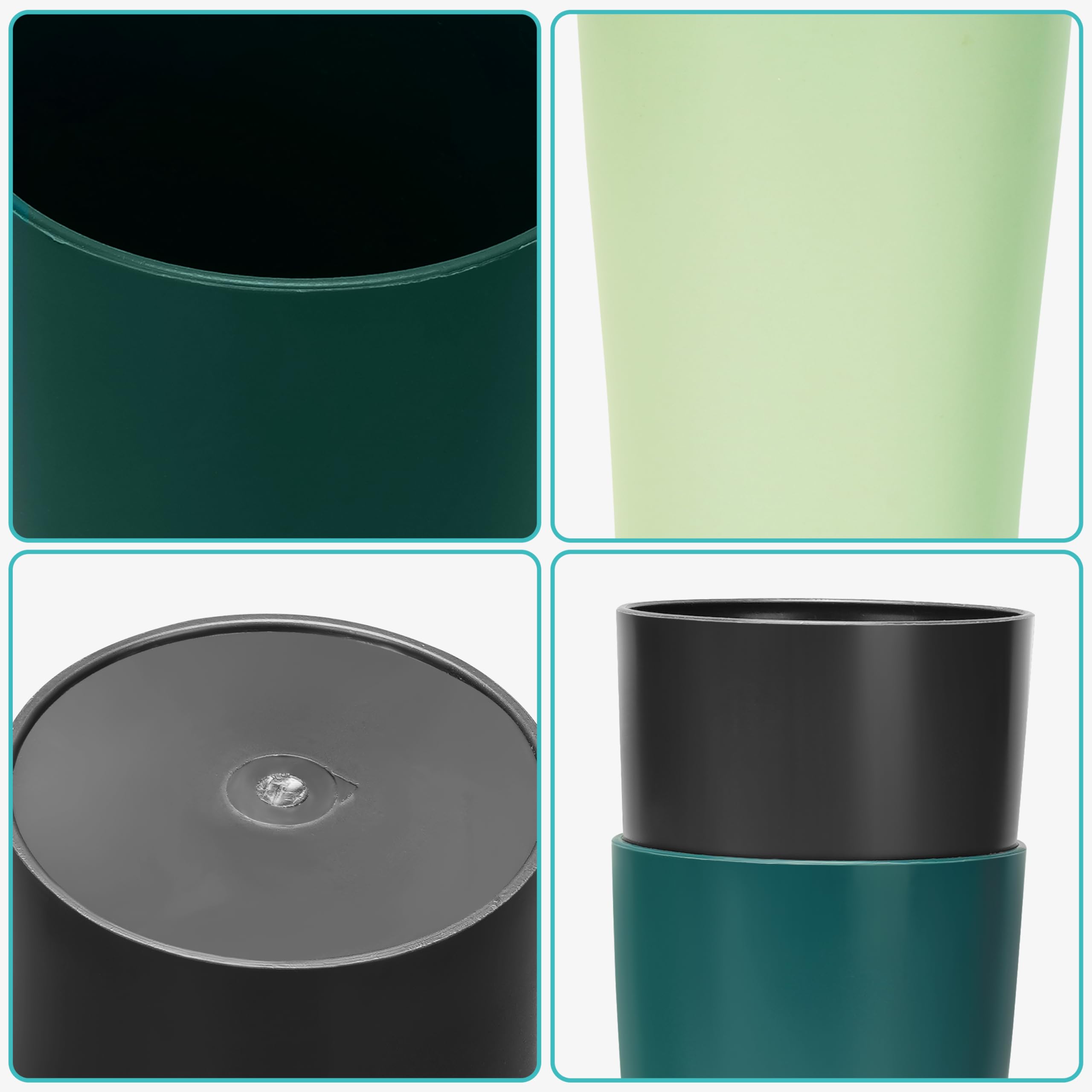 Belle Vous 4 Bicchieri Plastica Rigida - Bicchieri Infrangibili e Riutilizzabili da 400 ml - Tazza Portatile Senza BPA per Acqua, Bevande Calde/Fredde - Per Microonde e Lavastoviglie - Tazza Campeggio