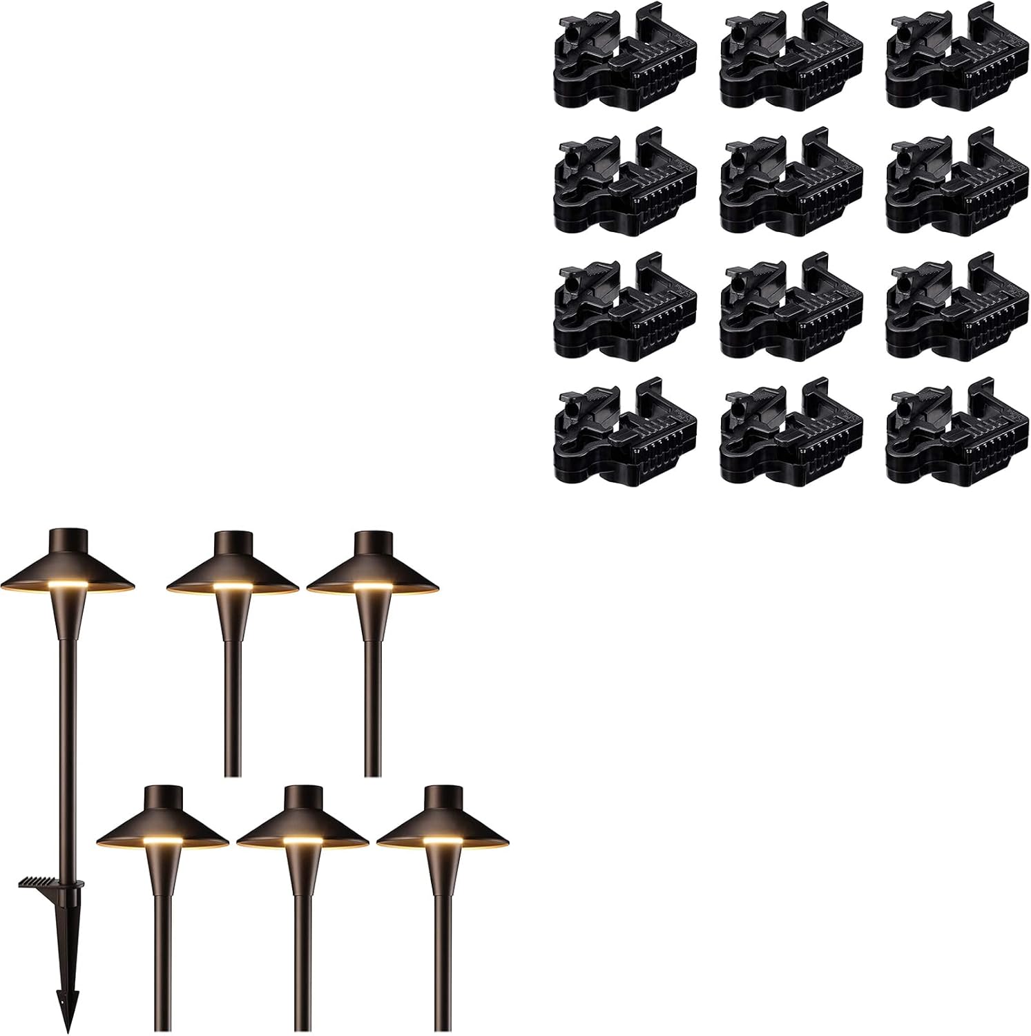 LEONLITE 3CCT Low Voltage Pathway Lights Bundle Wire Connectors, 6Pack 3CCT Low Voltage Pathway
