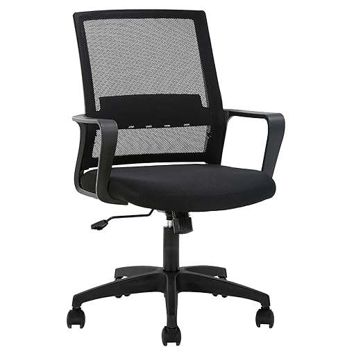 FDW Office Chair Ergonomic Desk Chair Mid-Back Mesh Computer Chair