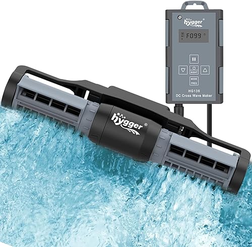 Miniatura 7 de hygger Acuario Gyre Wave Maker Fish Tank Bomba de flujo cruzado ajustable de circulación de agua para acuario con controlador base magnética (2380