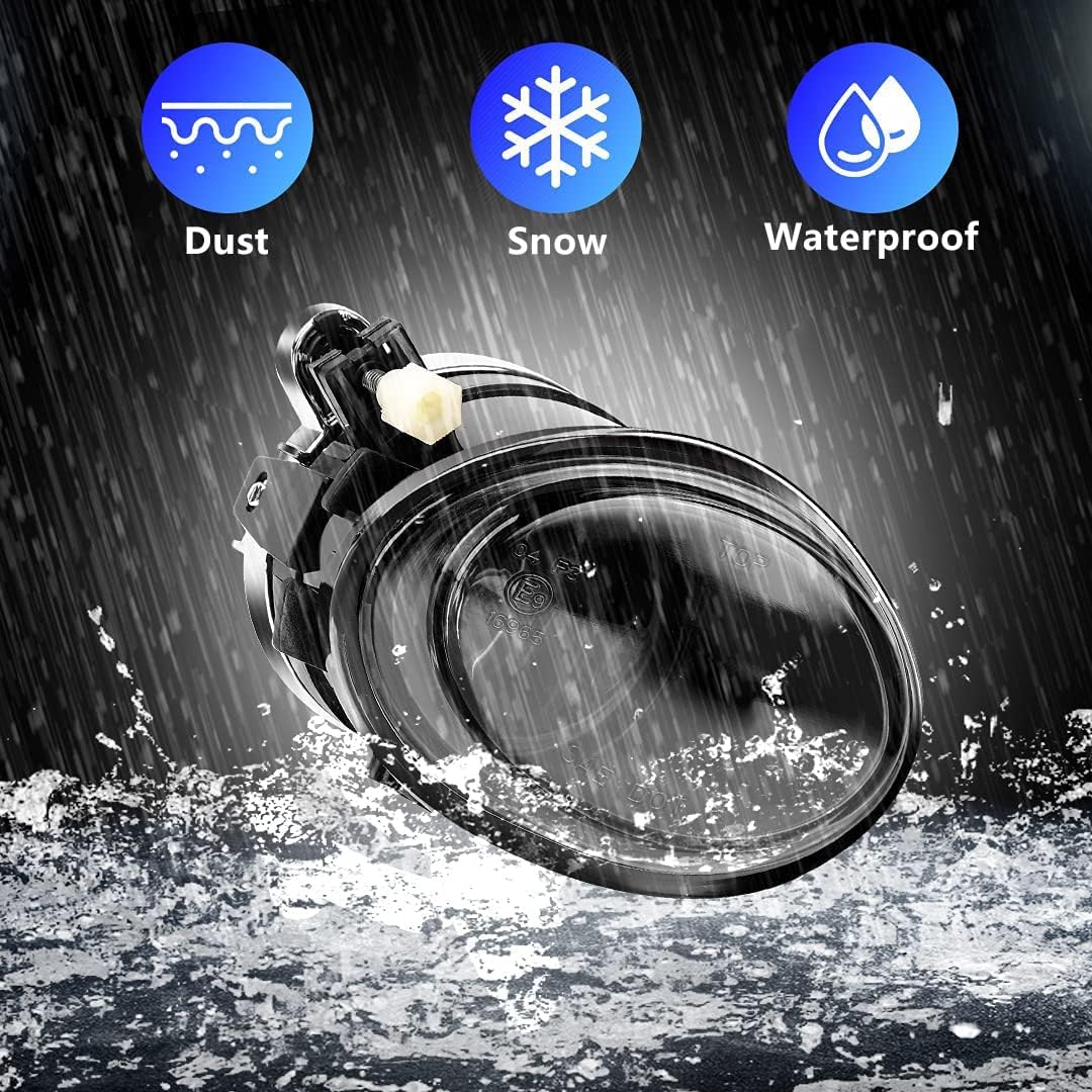 Fog Lights Lamps for 2000-2006 BMW (E46 M3 E39 M5) / 3 Series (320i 323i 325i 325xi 330i 330xi Sedan w/Sport Package, 325i 325xi Wagon w/Sport Package) ; 1 Pair (Smoke Lens)