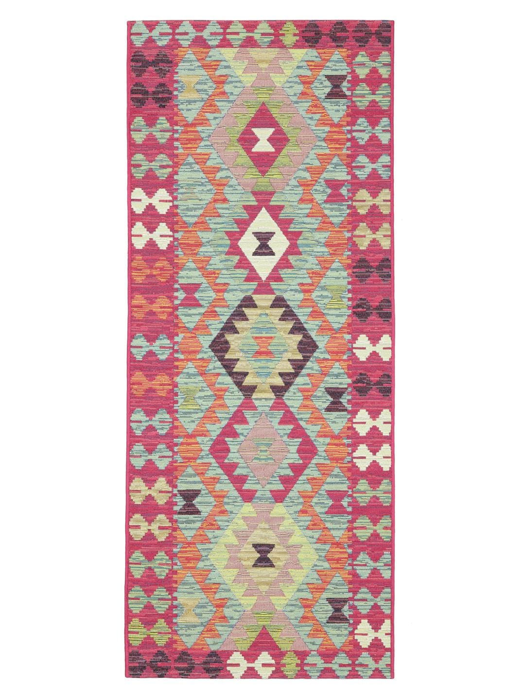 RugVista Krista, Alfombra, Orientales, 80 x 200 cm, Rectangular, Pelo Corto, Lavado a Mano, Multicolore
