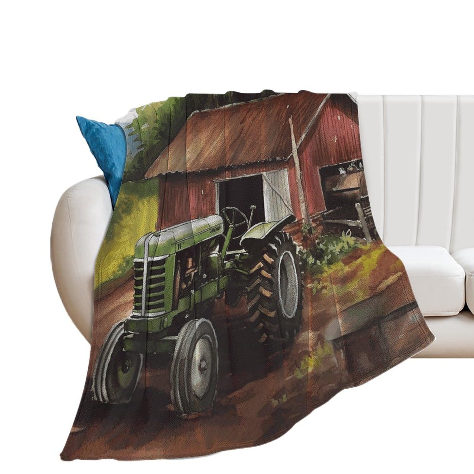 Couverture douce flanelle tracteur pour éliminer le froid sur le lit XL