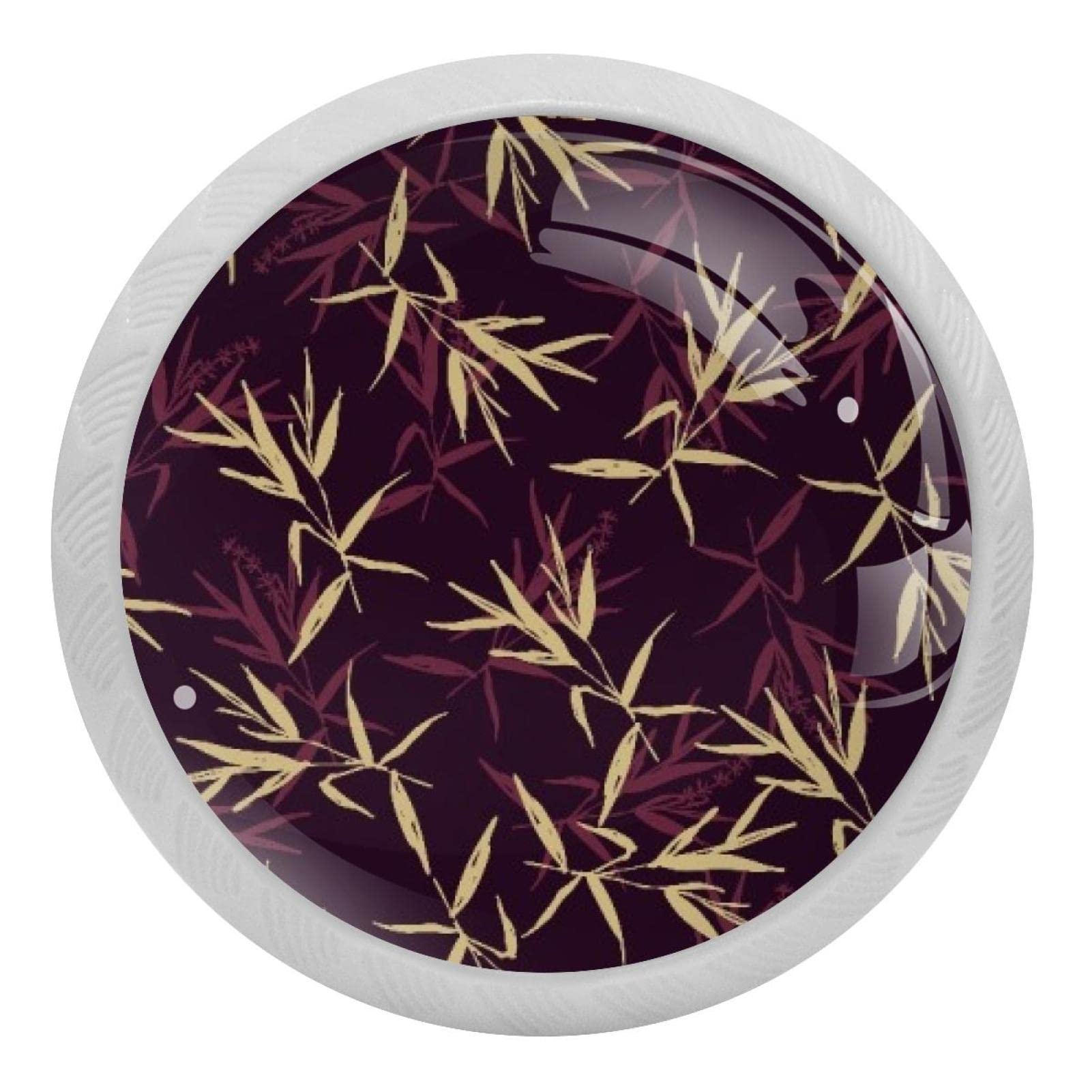 Boutons de placard ronds motif feuilles pour décorer une chambre d'enfant