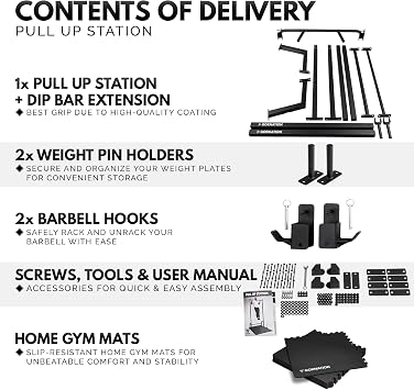 GORNATION Pull Up Station, Power Rack, Power Station, Power Tower, Pull-Up Station, Fitness Tower, Multi-Trainer for Home
