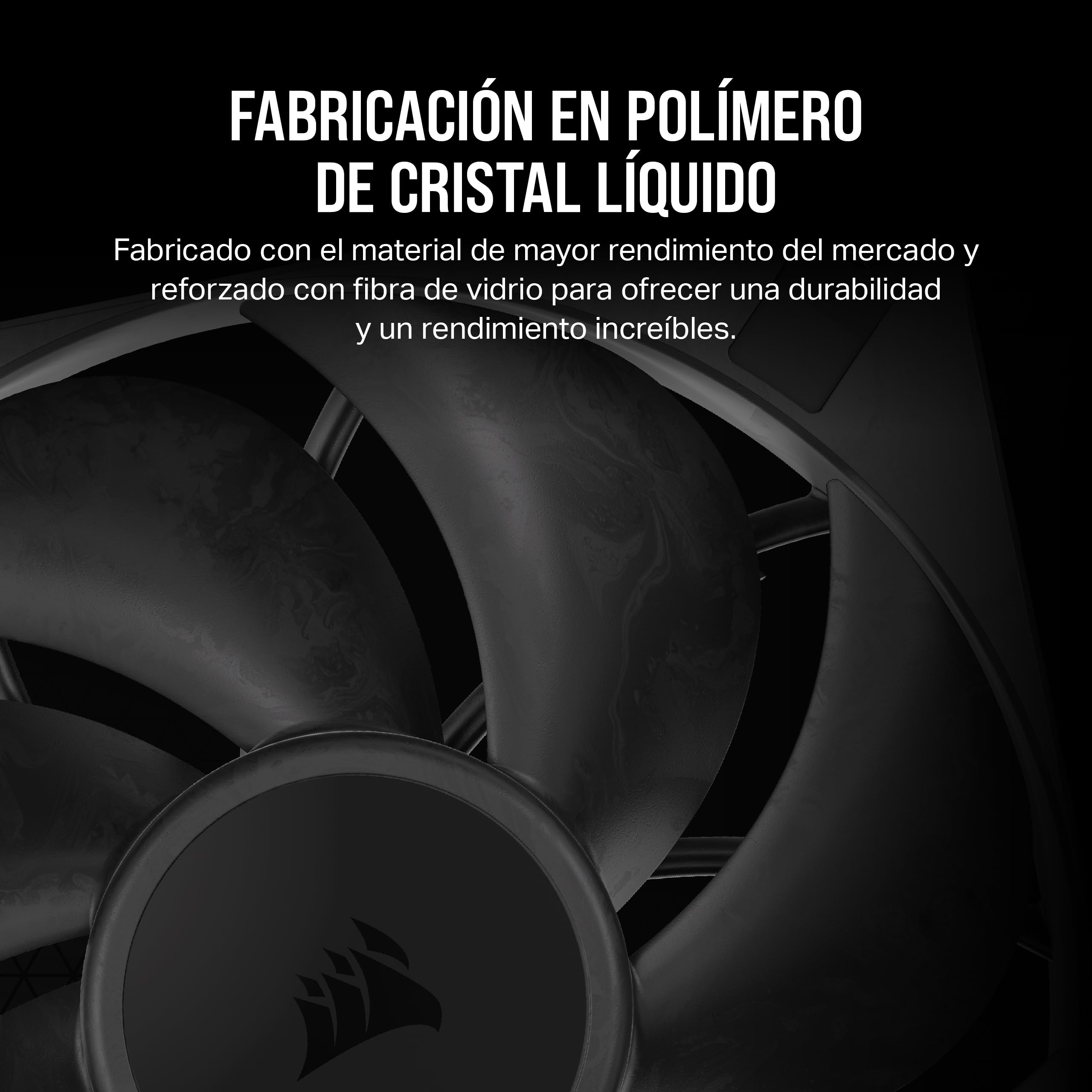 CORSAIR RS120 MAX 120 mm PWM Ventiladores Grueso – Alta Presión Estática – Fabricación en Polímero de Cristal Líquido – Paquete Triple – Negro