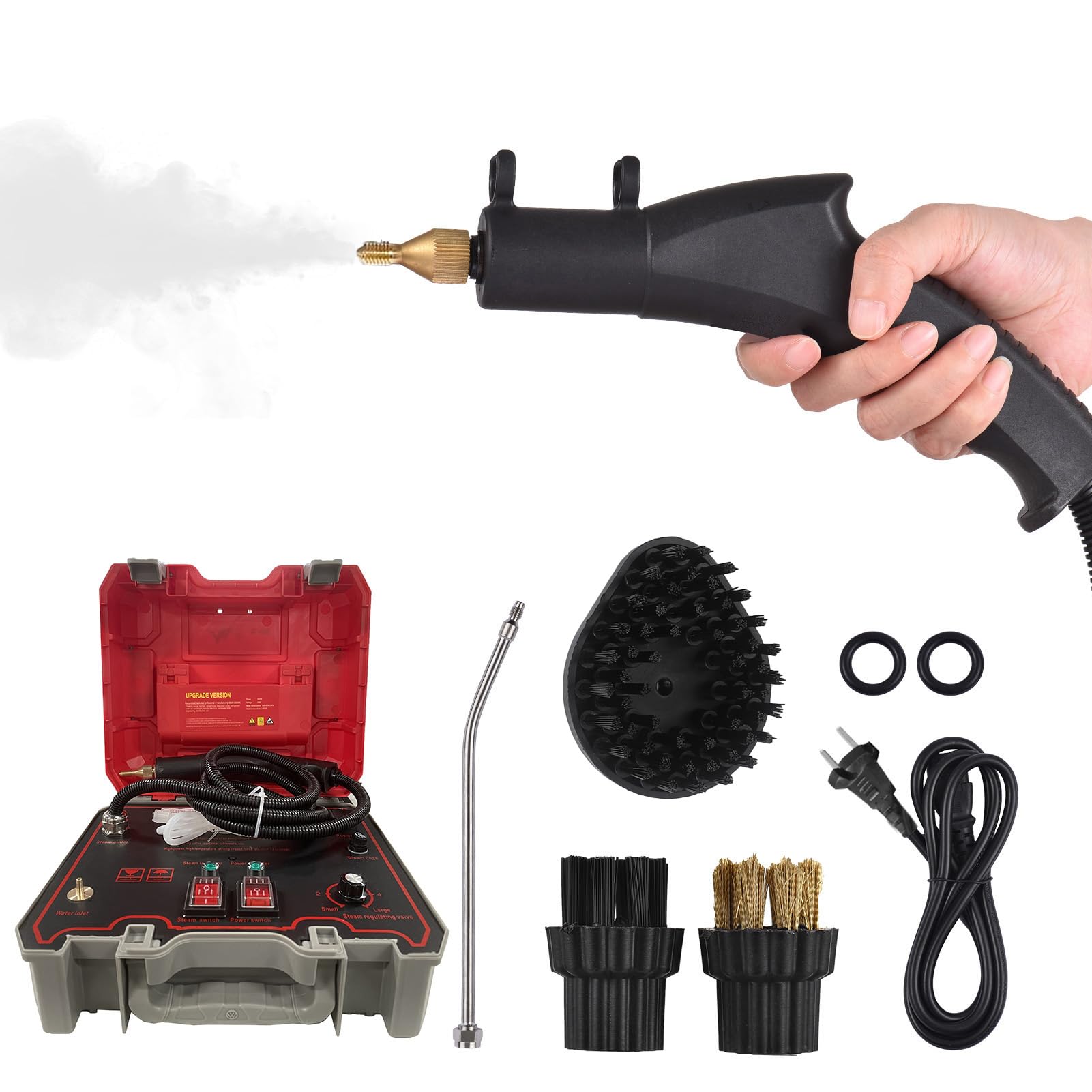 Fesjoysteam Cleaner,2500W Portable Steam Cleaner High Temperature Pressurized Steam Cleaning Machine Tankless and Heavy Duty Steamer for Kitchen Livingroom Bathroom Car