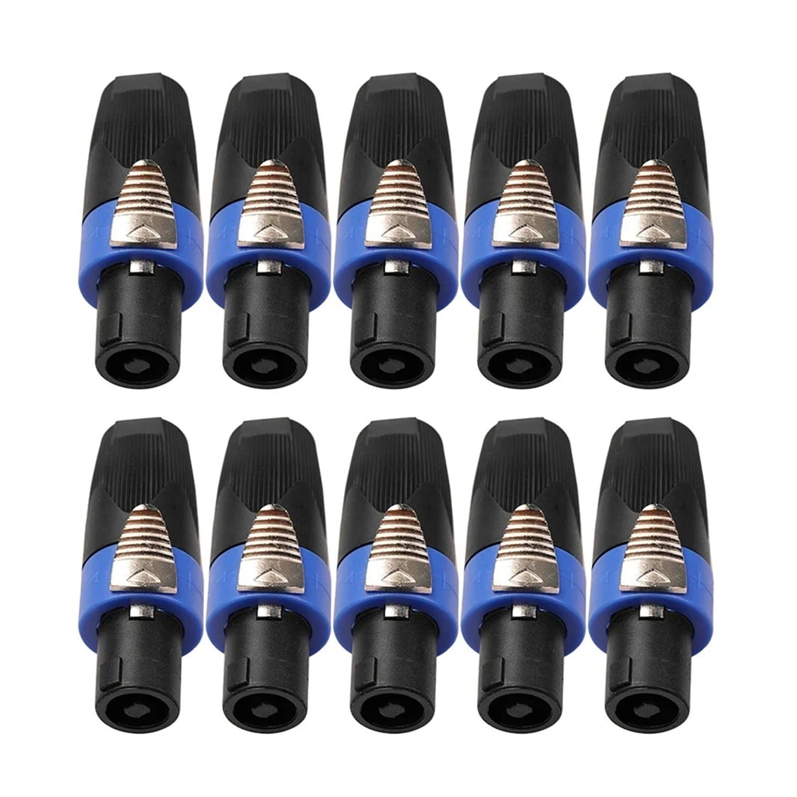 2/10 szt. 4 bieguny Speakon męski Speaker Plug Connector Twist Lock High Current 30A do zewnętrznego słuchania muzyki Stage PA Amplifier NL4FC (8 szt.)