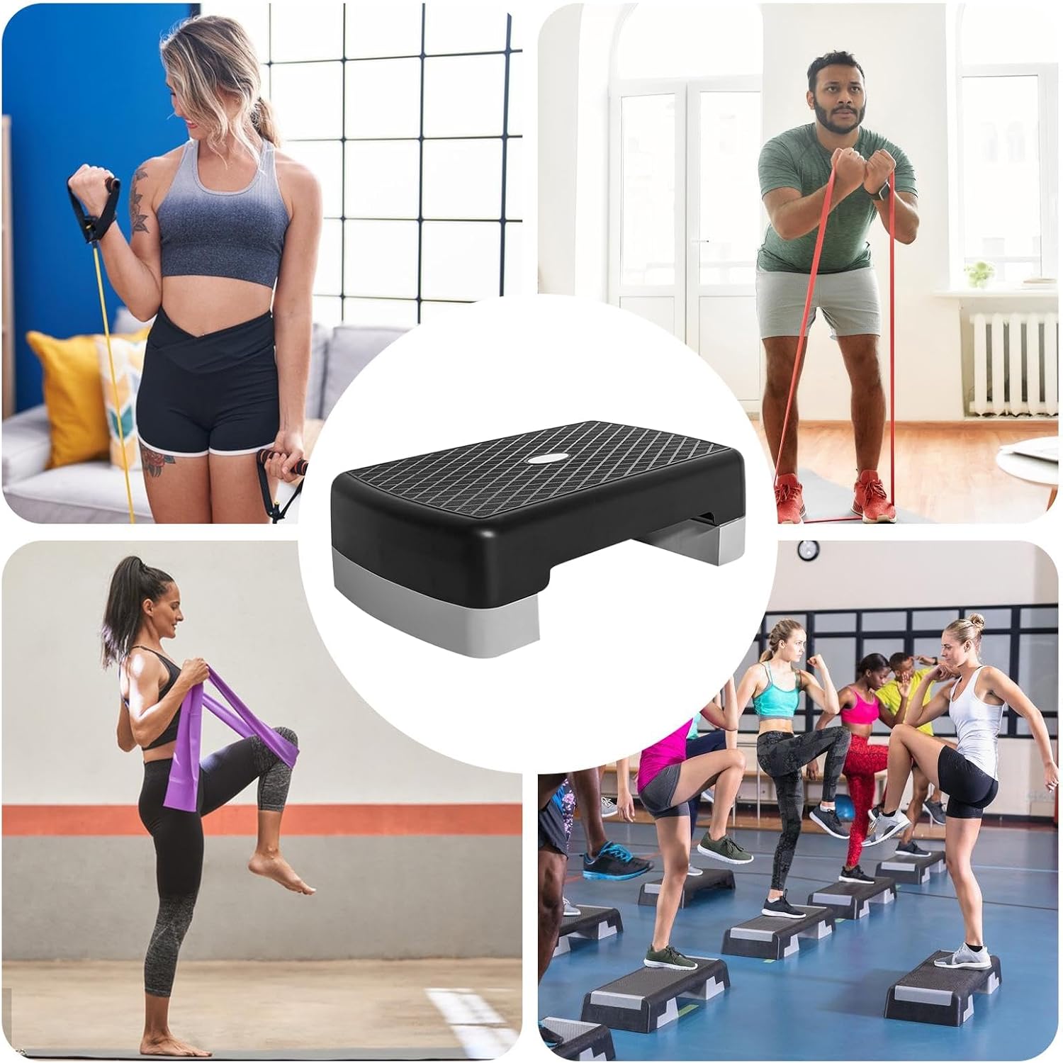 Workout Stepper - Height Adjustable platforms, Non Slip Step, Home Cardio Tool, Exercise Training Equipment, Fitness Balance Accessory | Effective Exercise Solution For Indoor Workouts Home Gyms