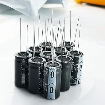 1000uF 50V Capacitor,JIADONG 10PCS Electrolytic Capacitor Assortment for DIY Soldering Electronic Projects Compatible with Arduino Kits