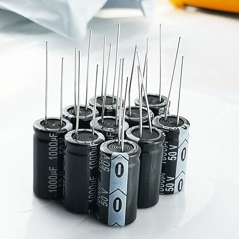 1000uF 50V Capacitor,JIADONG 10PCS Electrolytic Capacitor Assortment for DIY Soldering Electronic Projects Compatible with Arduino Kits