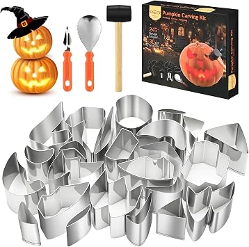 Halloween Pumpkin Carving Set, Stainless Steel, 27 PCS