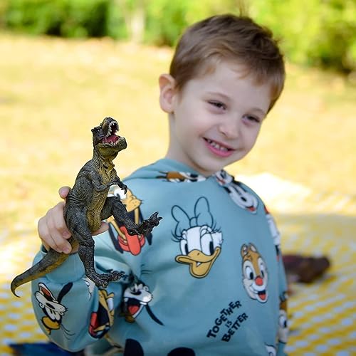 Miniatura 9 de Gemini&Genius Tyrannosaurus Rex y Velociraptor Set con mandíbula movible, juguetes de dinosaurio, figuras de acción del mundo de dinosaurios,