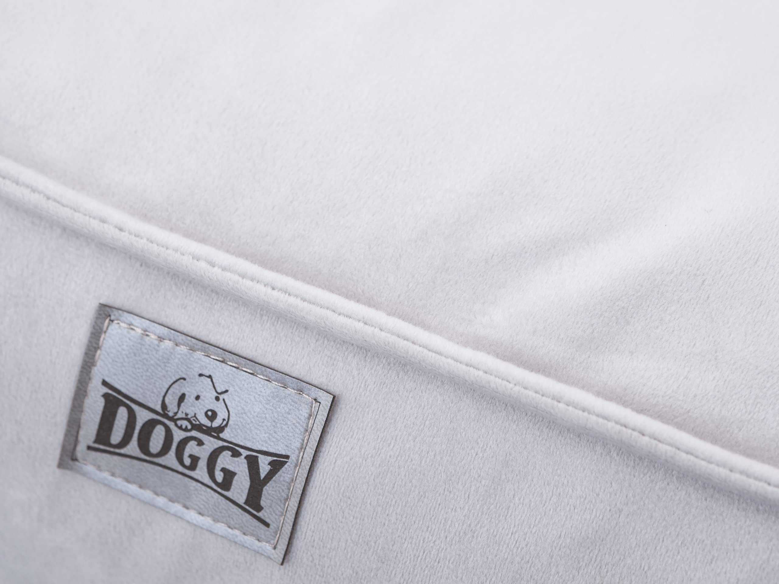 Doggy Legowisko dla psa, legowisko dla zwierząt domowych, leżanka dla psa, leżanka, poduszka dla psa, łóżko, sofa, materac, miejsce do spania, popiół, 78 x 54 cm