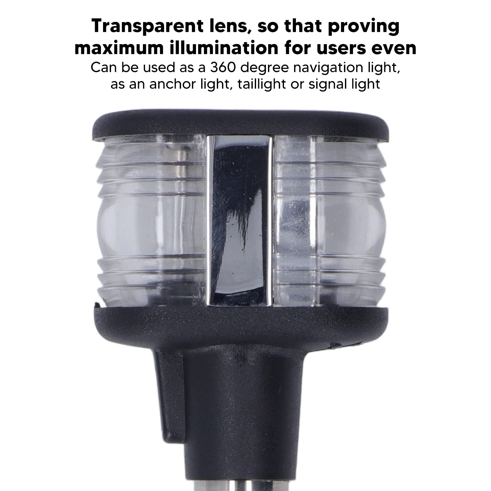 Luci Per Barche, Luci di Testa D'albero, di Navigazione Per Barche, Luci di Ancoraggio Acciaio Inossidabile Alluminio PC Luce LED Resistente alla Corrosione Per Barche da Pesca Per Yacht DC 12V‑2