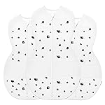 Happiest Baby Sleepea 5-Second Swaddle - 100% Organic Cotton Baby Swaddle Blanket - Doctor Designed Promotes Healthy Hip Development - 3-Pack Newborn Bundle (Ivory Planets, 2 x Small, 1 x Medium)