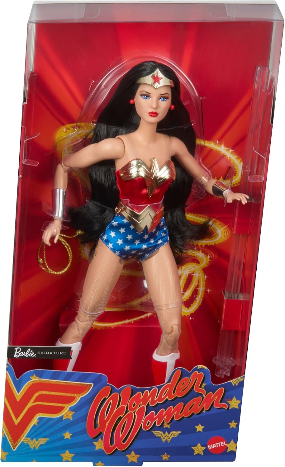 Кукла-коллекционер подписей Барби из комиксов DC Wonder Woman с подвижным телом Кукла Барби в возрасте 14 лет и старше Мульти JBJ36, фото 7