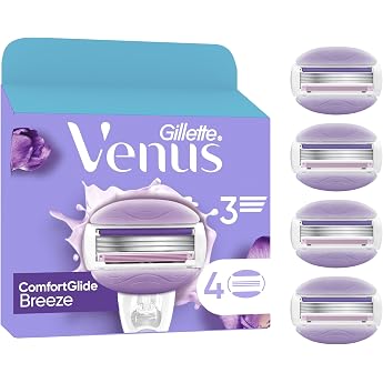 Gillette Venus ComfortGlide Breeze Razor Blades for Women Pack of 4
