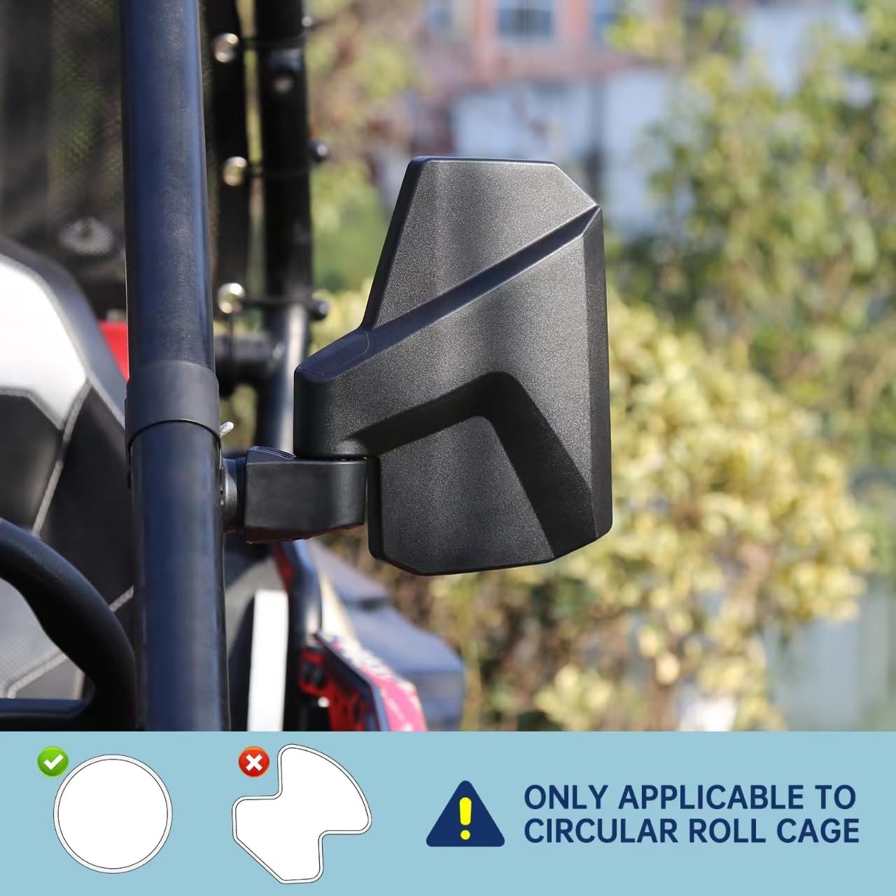UTV Mirrors,The Spring Back Feature Allows Easy Reset After Fold,2024 New SXS Mirrors Side View for 1.5"-2.0" Roll Cage,Compatible with Polaris RZR,Can Am X3,Honda Pioneer Talon,Kawasaki Mule