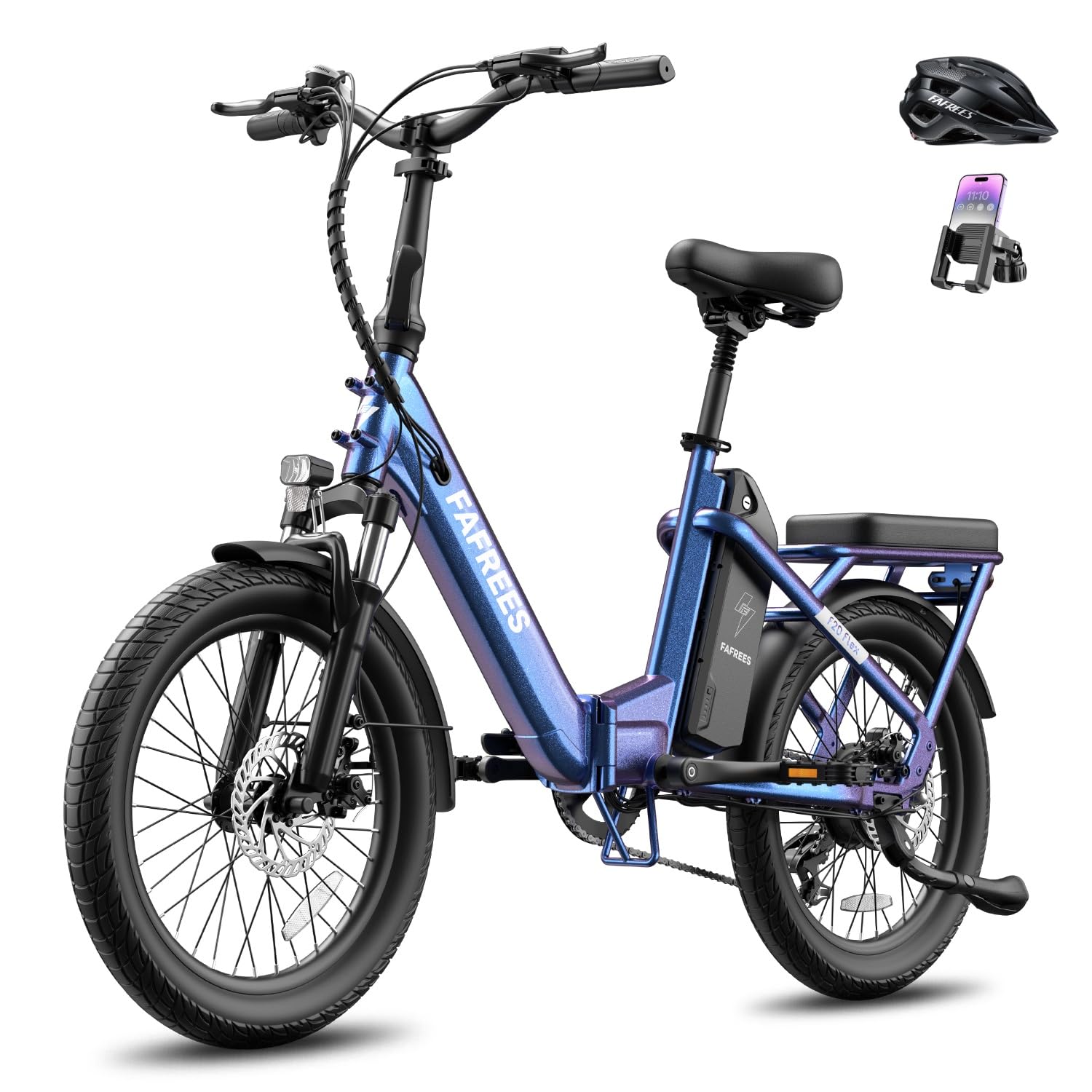 Fafrees F20 Flex Elektrofahrrad E-Bike Klapprad 20 Zoll, Ebike Herren Damen 250W 25km/h, 36V 20Ah/25Ah Akku, Pedelec Drehmomentsensor, Reichweite 100-200km