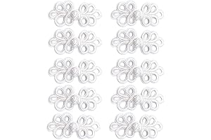 10 Pairs Chinese Knots Frog Buttons Closure Knots for Traditional Outfits